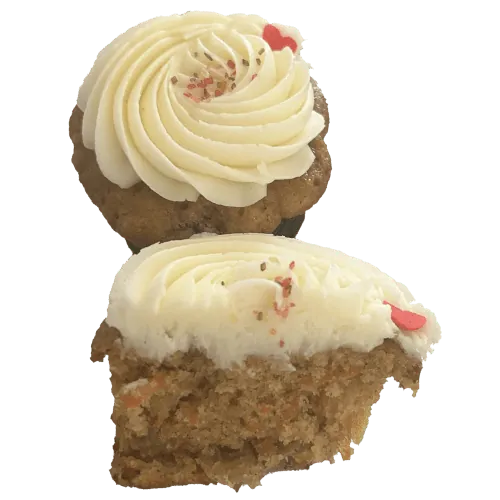 Carrot cake cupcake with vanilla buttercream